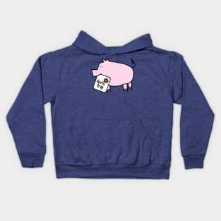 Cute Pink Pig goes on Girls Trip Kids Hoodie